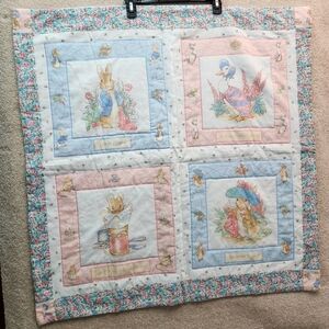Vintage Peter Rabbit Nursery Wall Hanging Tapestry 36x36